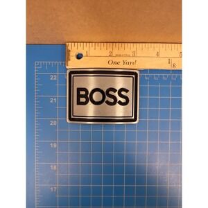BOSS Belt Buckle Mens Womens Fashion Accessory Silver Tone Metal